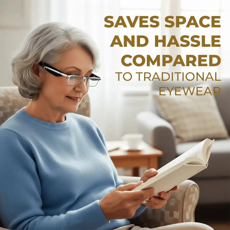 Foldable Anti-Blue Light Reading Glasses with Case