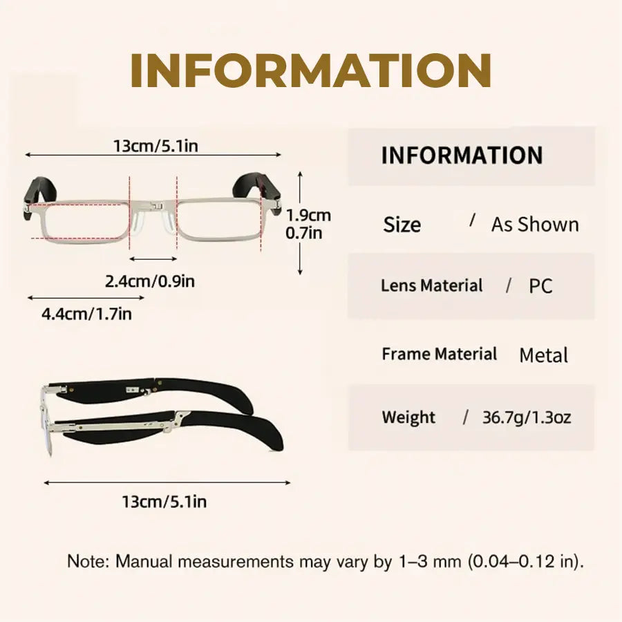 Foldable Anti-Blue Light Reading Glasses with Case