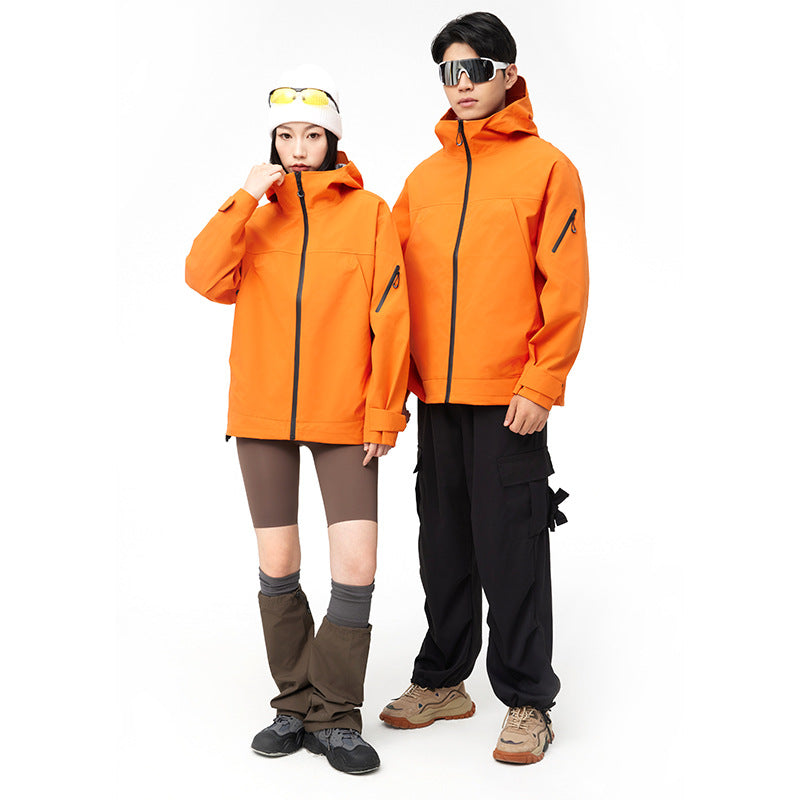 Couple’s Mountain Hard Shell Jacket – Windproof Waterproof Coat