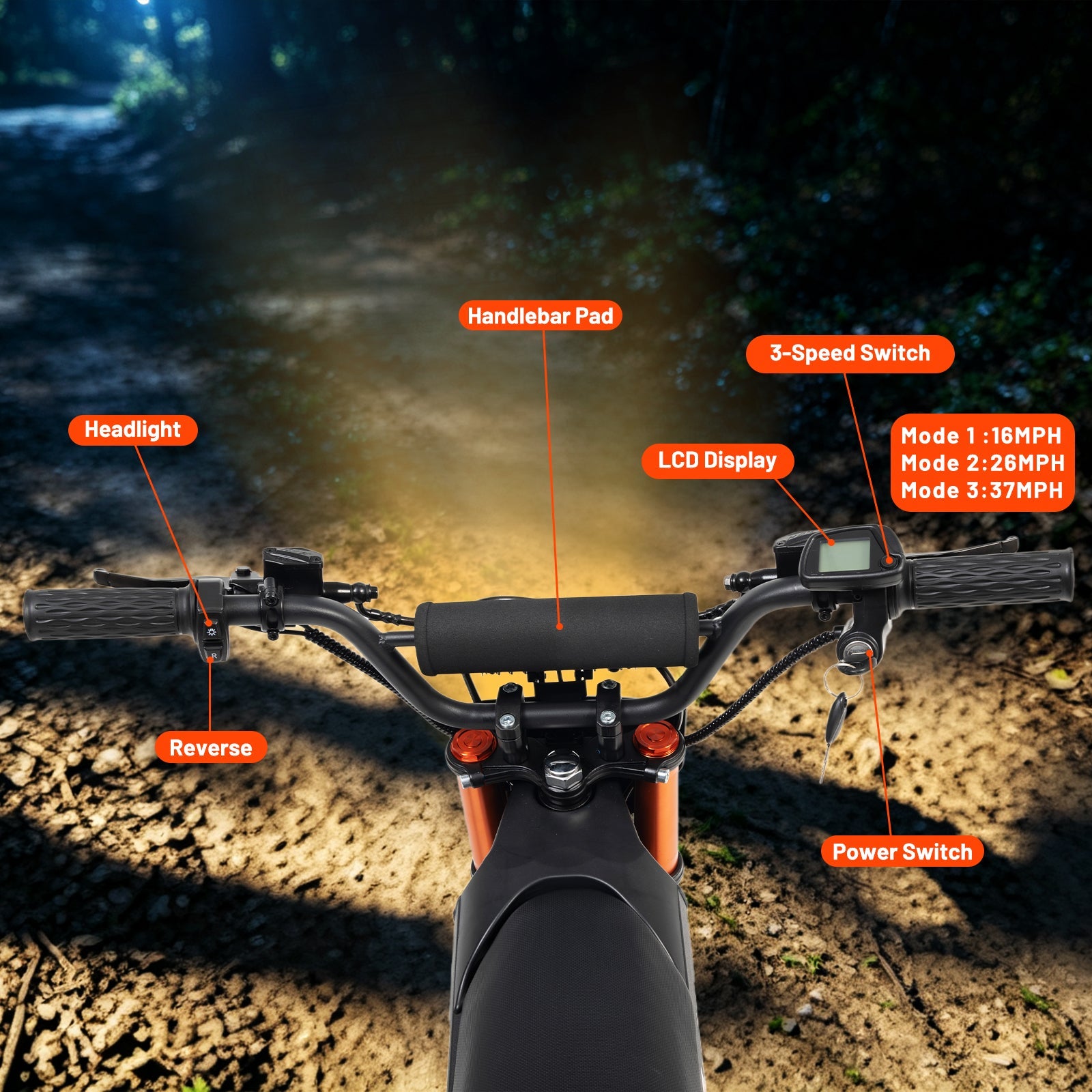SYX MOTO ARC 3000W Peak Electric Dirt Bike | 48V Mid-Drive Off-Road Motorcycle