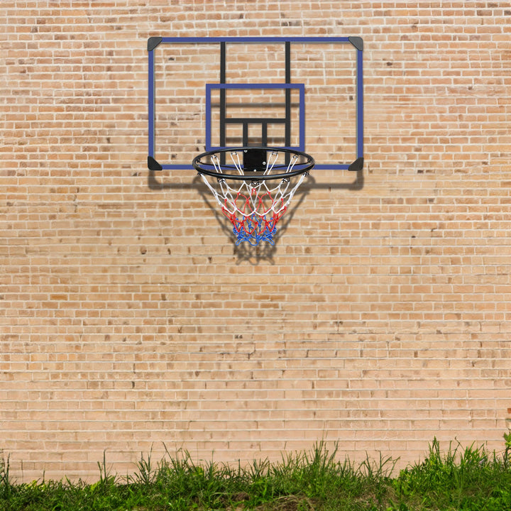 Wall-Mounted Basketball Hoop – 45x29 Inch Shatterproof Backboard