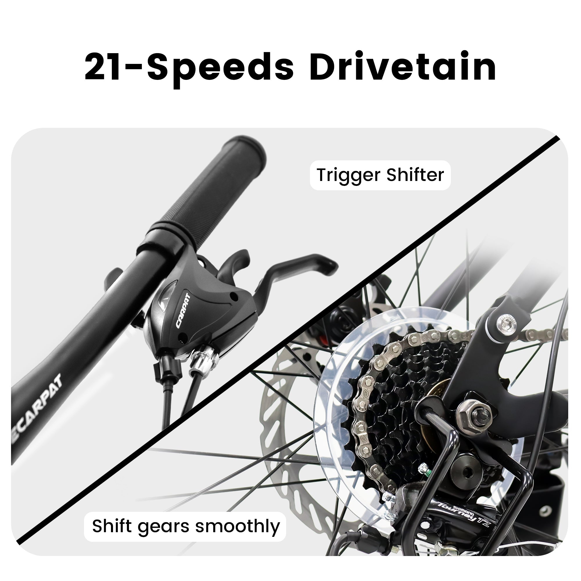A2660 Ecarpat Mountain Bike – 26" Carbon Steel Disc Brake