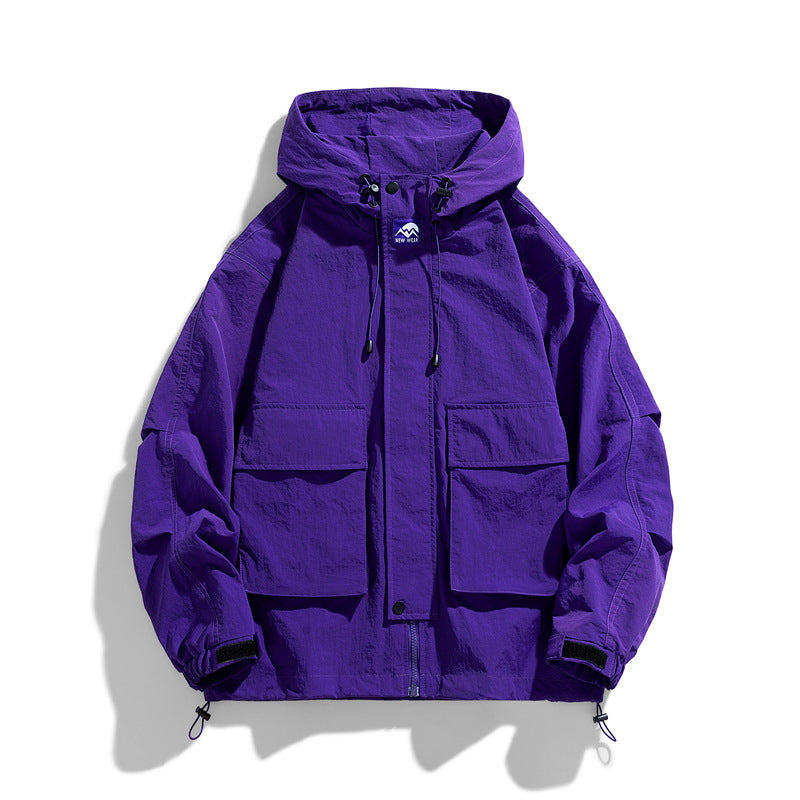 Unisex Outdoor Hooded Jacket – Windproof Waterproof Coat