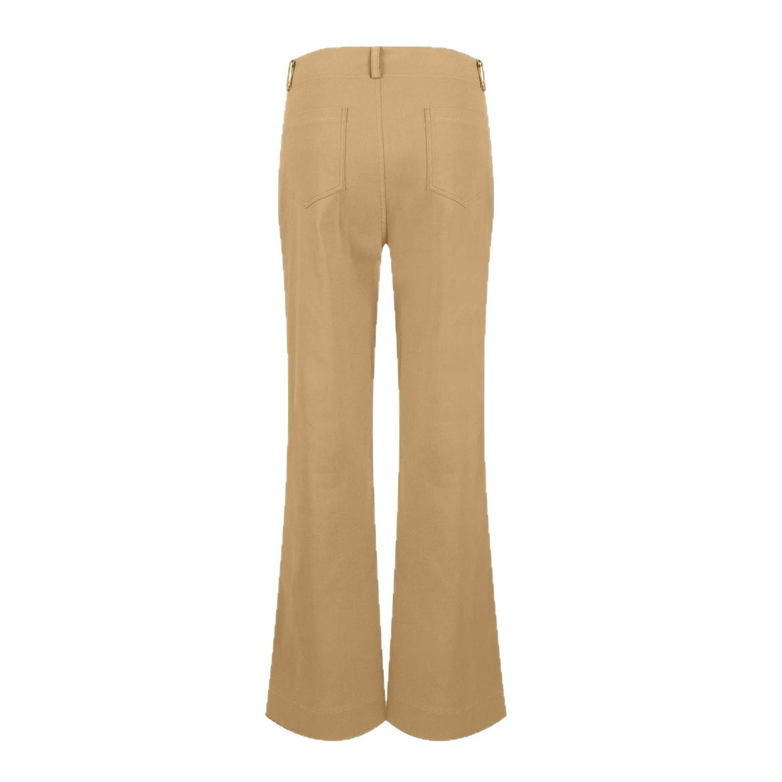 Women's Multi Pocket Stretch Elastic Waist Twill Cotton Pants  High Waisted, Comfortable Form Fitting  Formal Casual Wide Leg Pants
