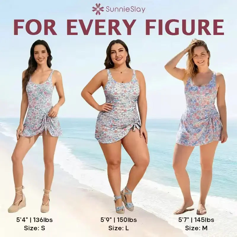 🏖️SunnieSlay - One-Piece Swimdress for Women with Tummy Control