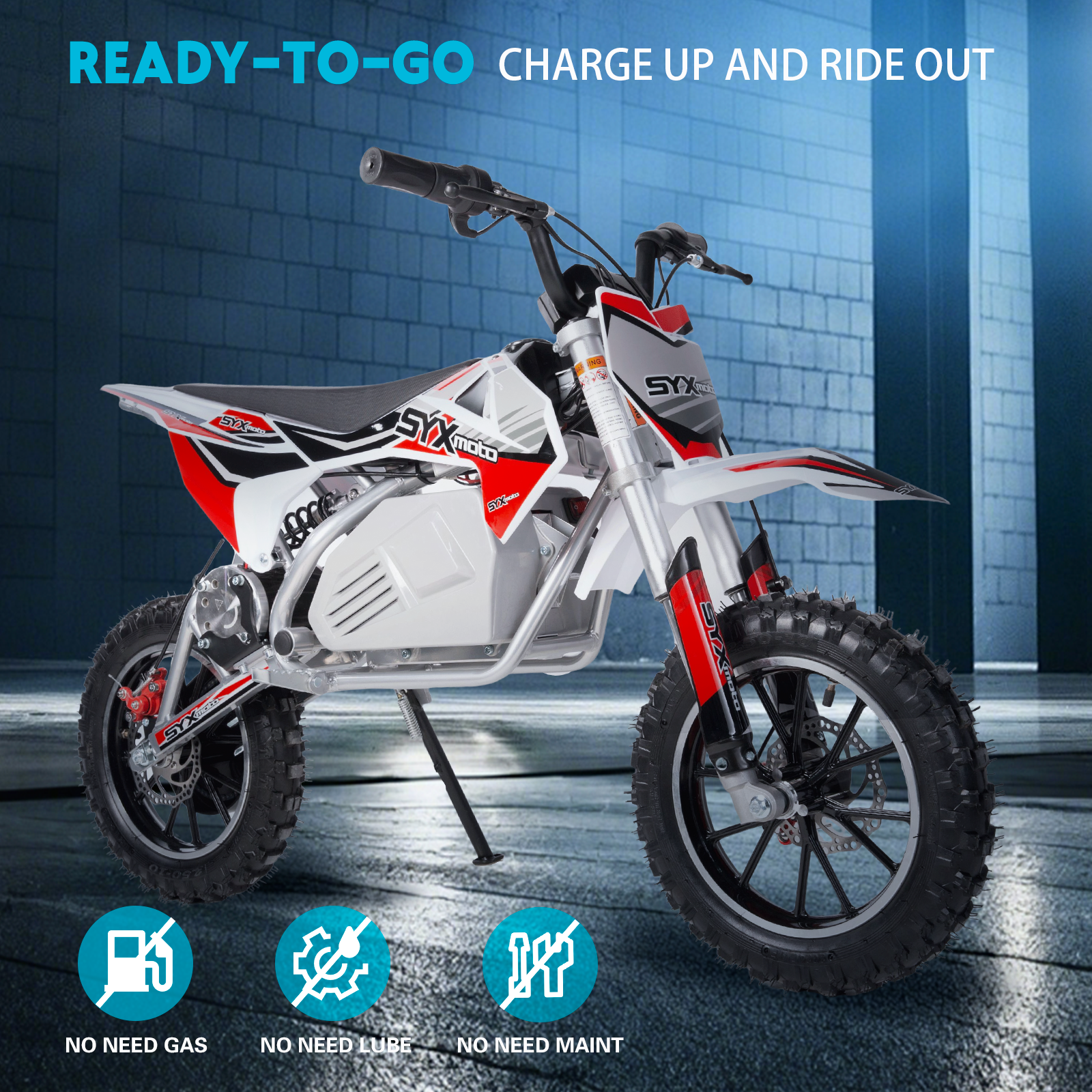 SYX MOTO KBE 500W Kids Electric Dirt Bike | 36V Mini Off-Road E-Bike for Beginners