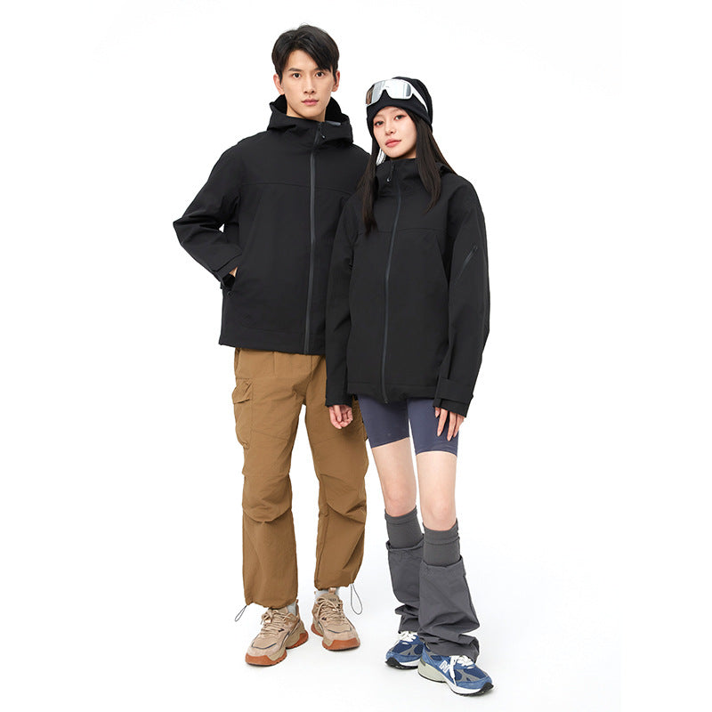 Couple’s Mountain Hard Shell Jacket – Windproof Waterproof Coat