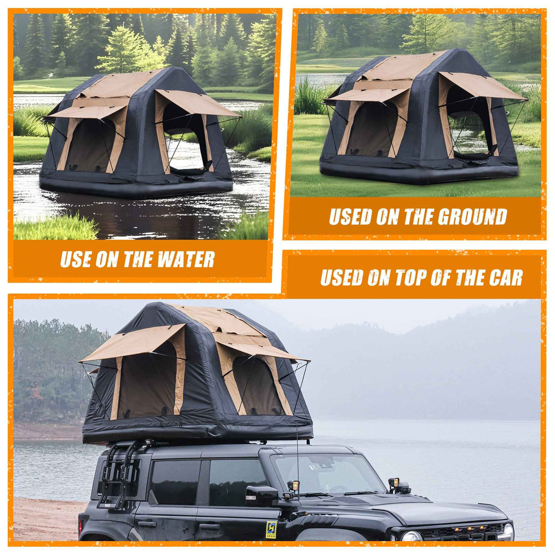 Amphibious Inflatable Car Roof Top Tent