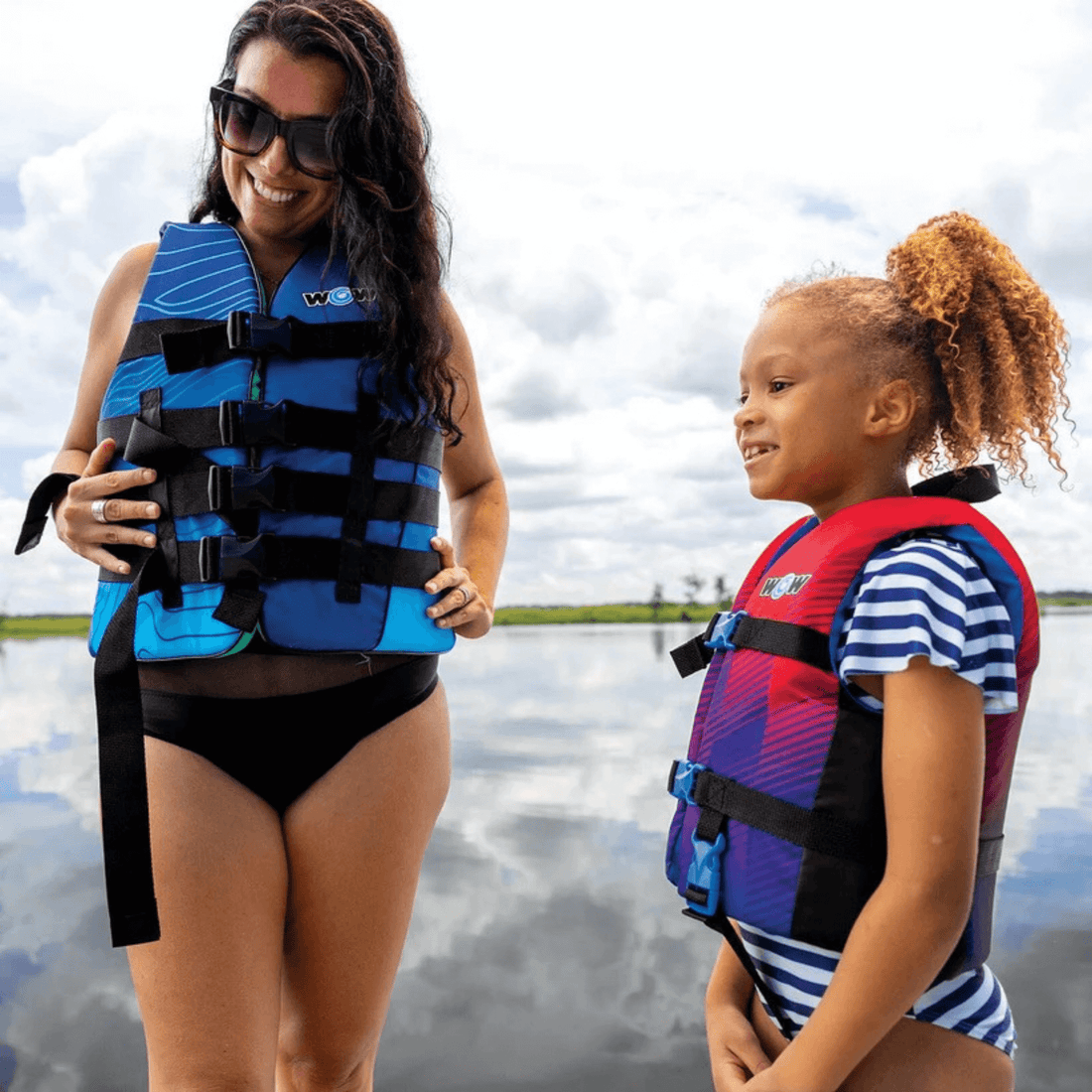 WOW Watersports Vis-Wave Adult Life Vest Blue