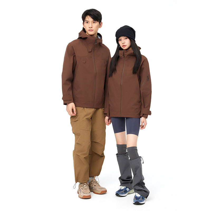 Couple’s Mountain Hard Shell Jacket – Windproof Waterproof Coat