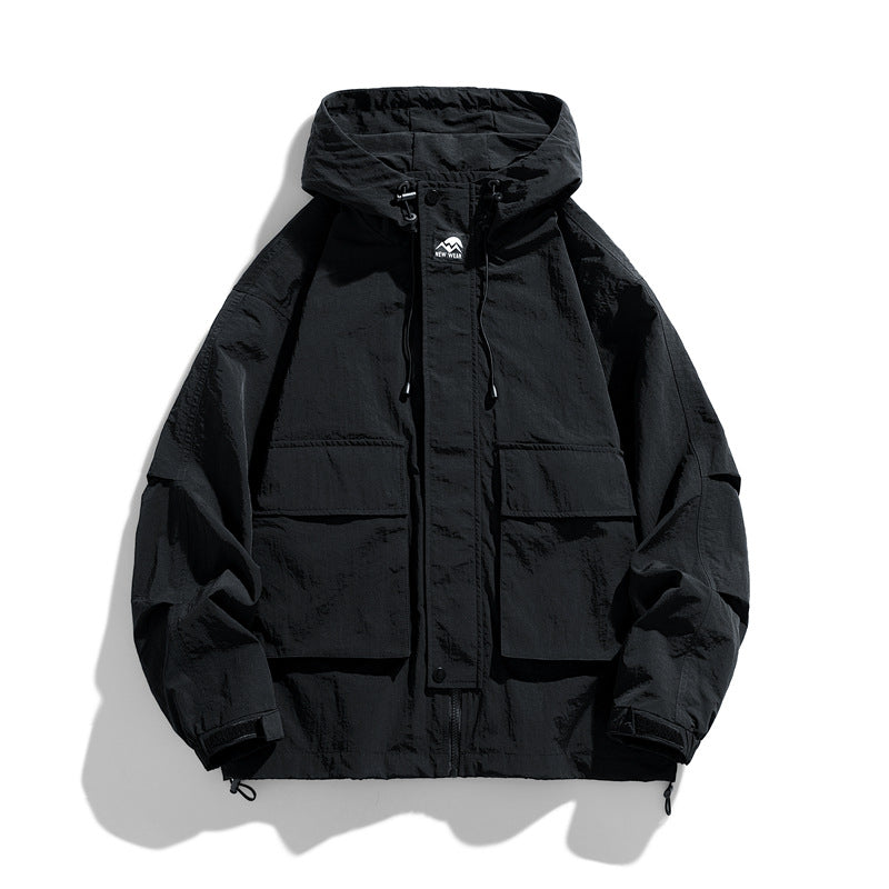 Unisex Outdoor Hooded Jacket – Windproof Waterproof Coat