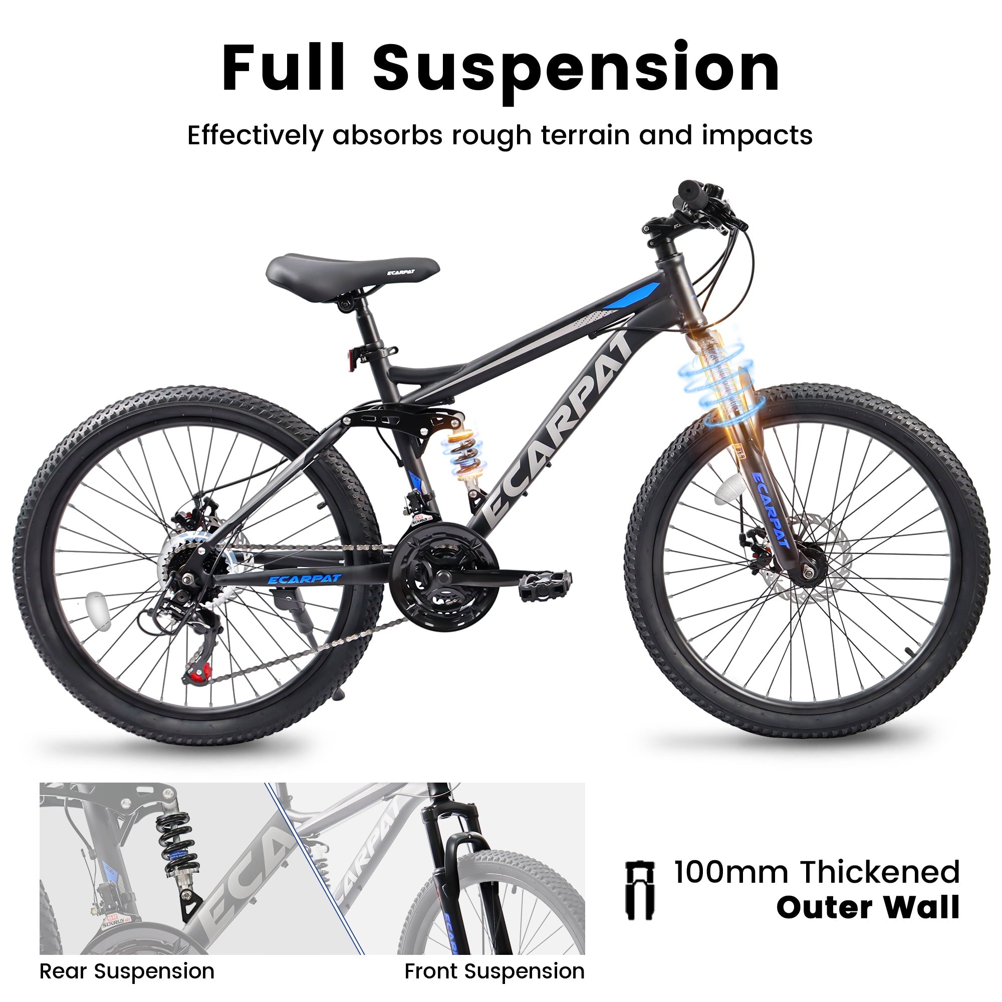 A2660 Ecarpat Mountain Bike – 26" Carbon Steel Disc Brake