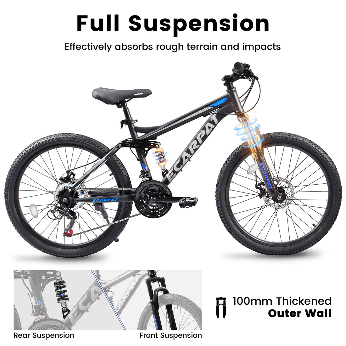 A2660 Ecarpat Mountain Bike – 26" Carbon Steel Disc Brake