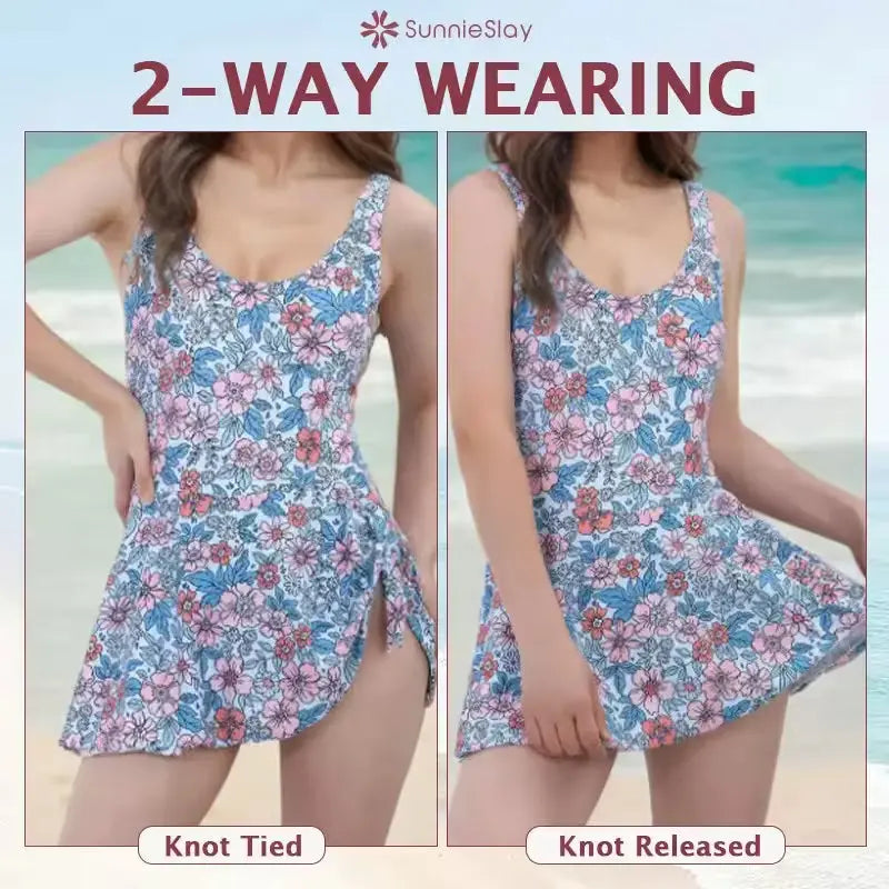 🏖️SunnieSlay - One-Piece Swimdress for Women with Tummy Control