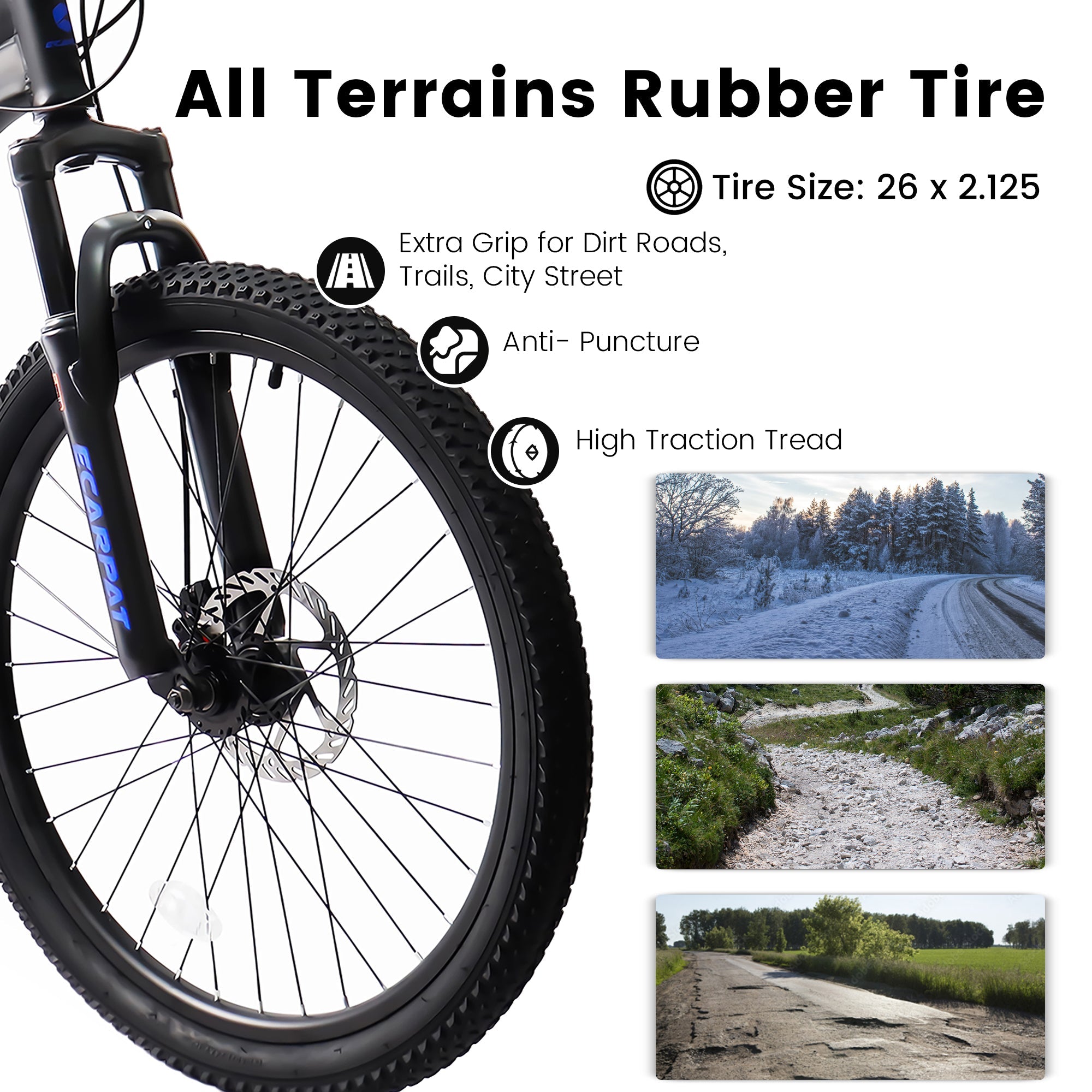 A2660 Ecarpat Mountain Bike – 26" Carbon Steel Disc Brake