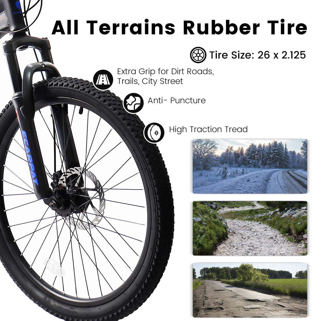 A2660 Ecarpat Mountain Bike – 26" Carbon Steel Disc Brake