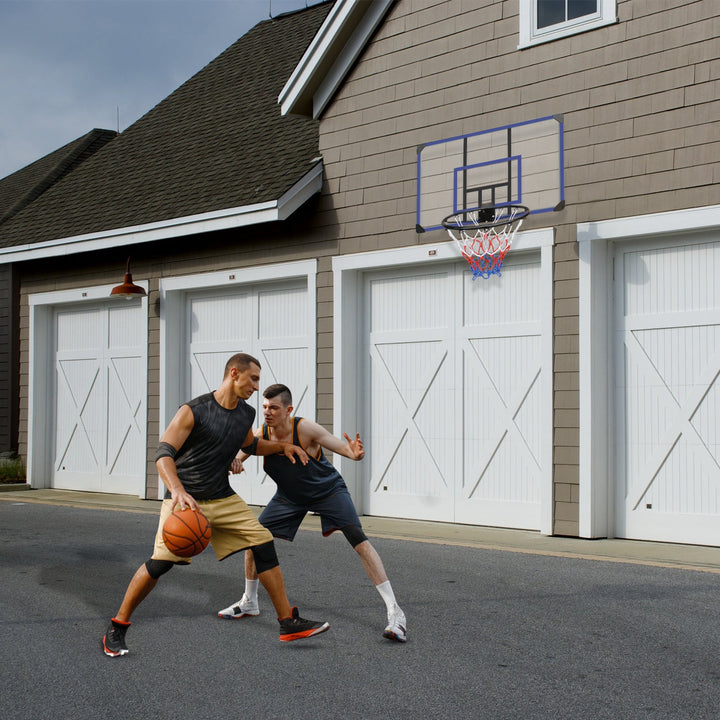 Wall-Mounted Basketball Hoop – 45x29 Inch Shatterproof Backboard