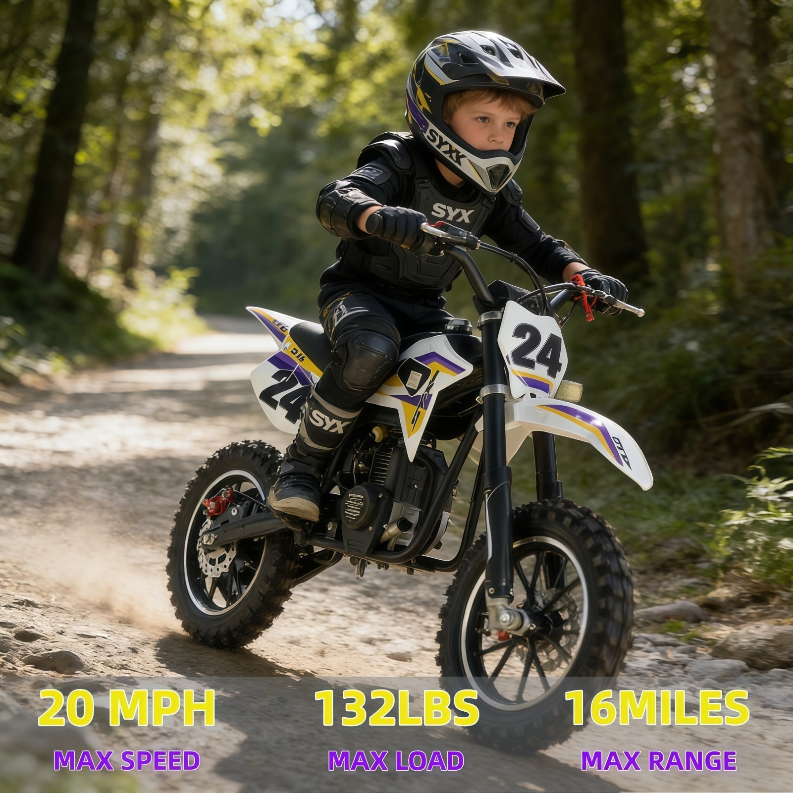 SYX MOTO MK 40cc 4-Stroke Kids Gas Mini Dirt Bike | Automatic Off-Road Pit Bike