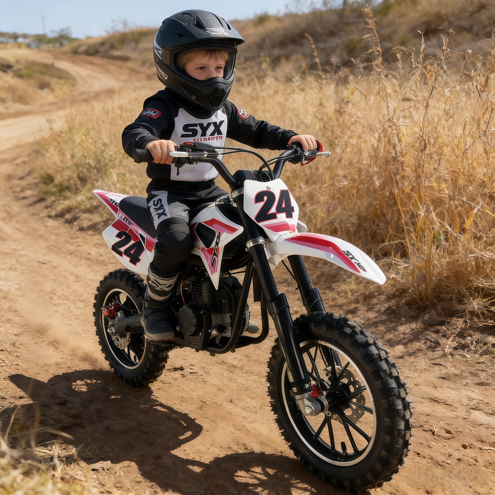 SYX MOTO MK 40cc 4-Stroke Kids Gas Mini Dirt Bike | Automatic Off-Road Pit Bike