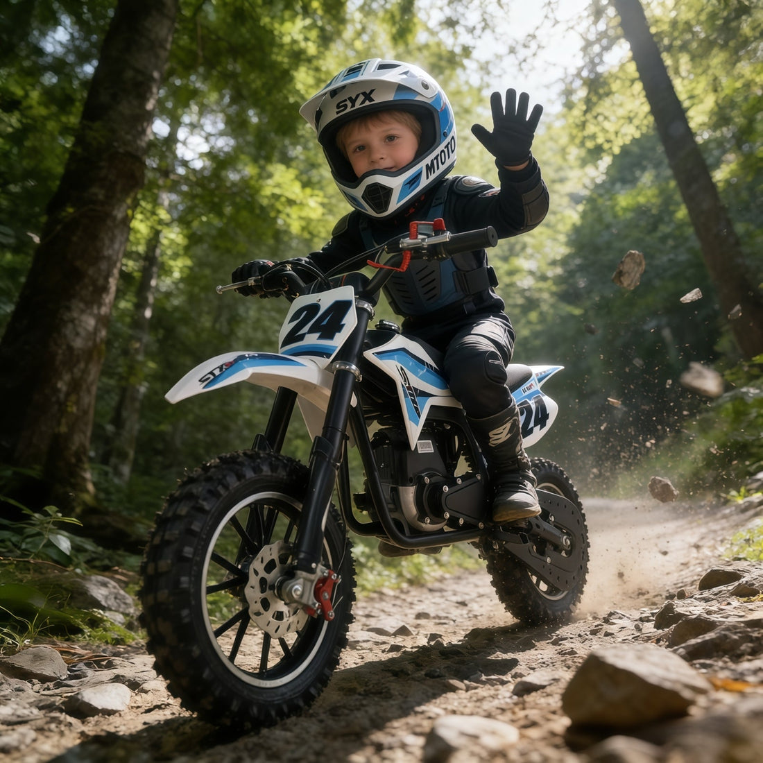 SYX MOTO MK 40cc 4-Stroke Kids Gas Mini Dirt Bike | Automatic Off-Road Pit Bike