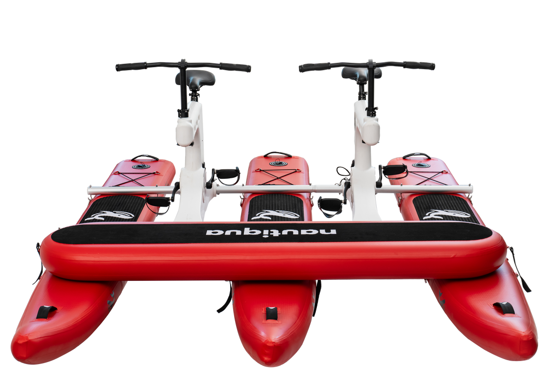 Nautiqua | BORACAY | Premium Catamaran Style Water Bike with Front Pad | 2 Person
