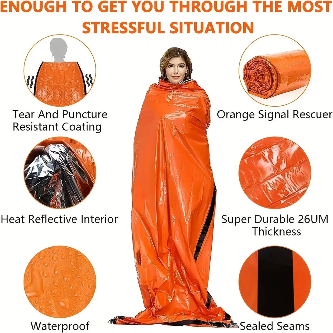 Emergency Survival Sleeping Bag – Waterproof Mylar Bivy Sack