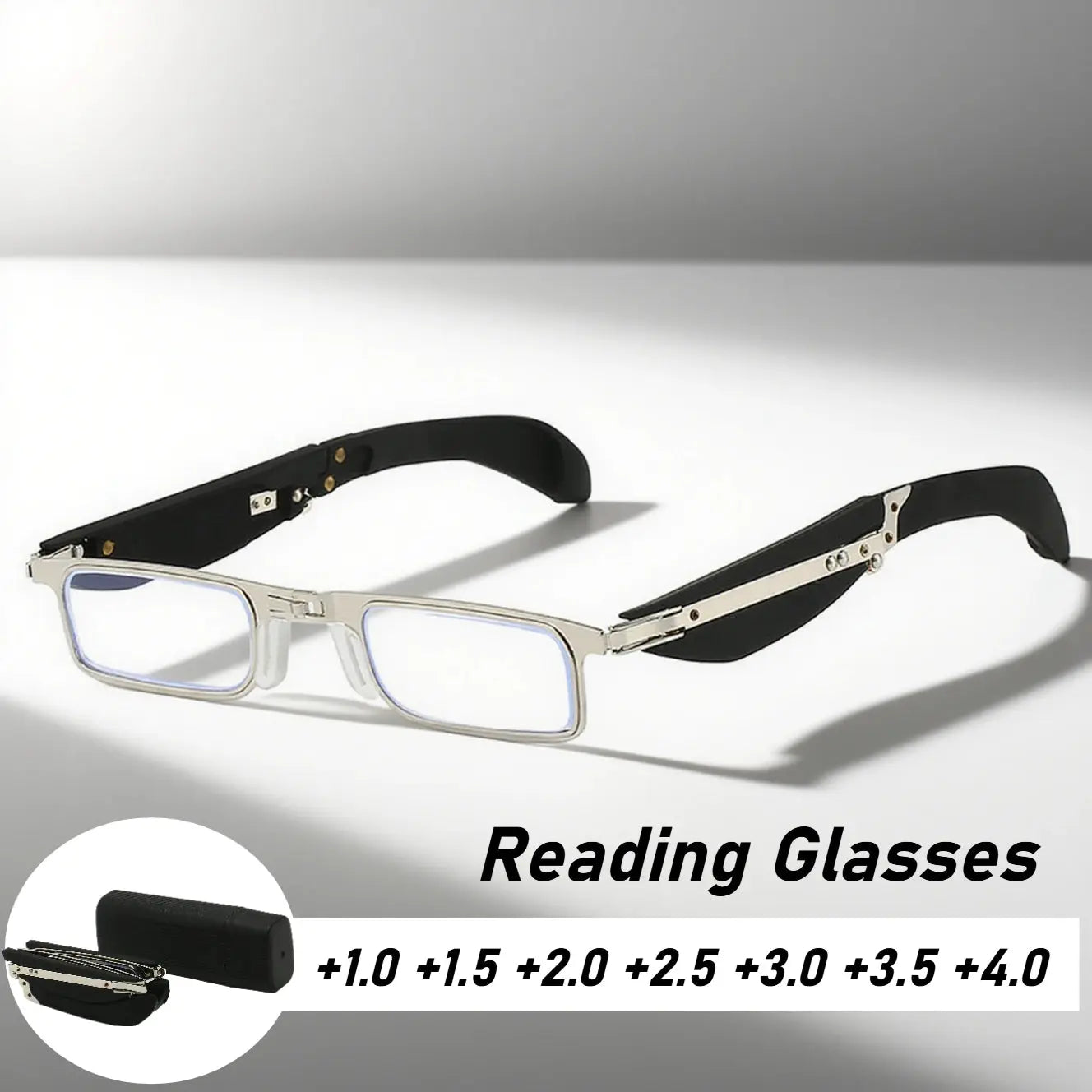 Foldable Anti-Blue Light Reading Glasses with Case