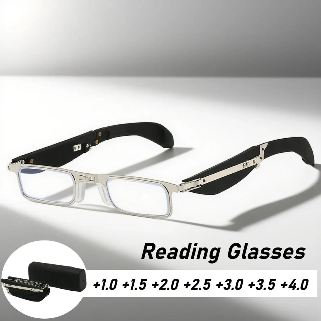 Foldable Anti-Blue Light Reading Glasses with Case