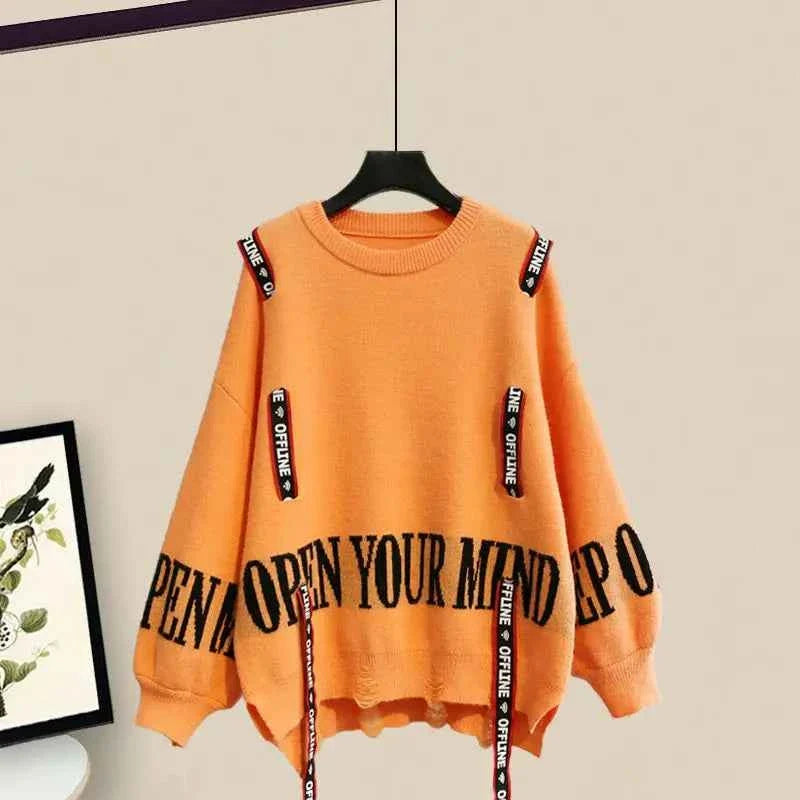 Winter Knit Sweater & Pants Two-Piece Set