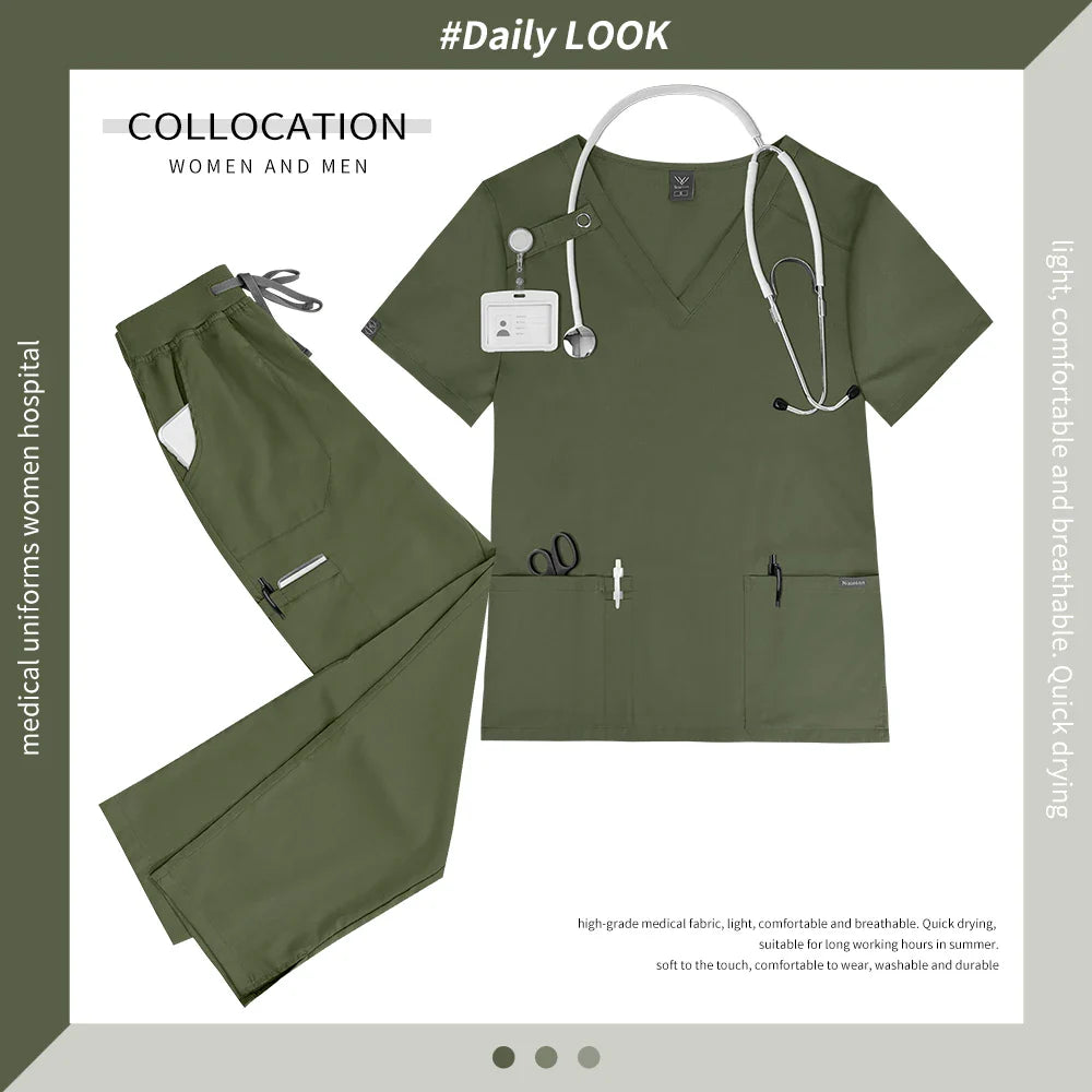 Women's Medical Scrub Workwear Set