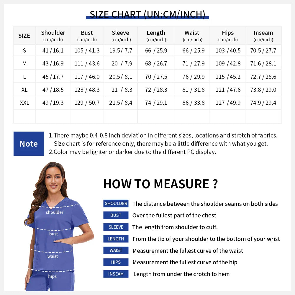 Women's Medical Scrub Workwear Set