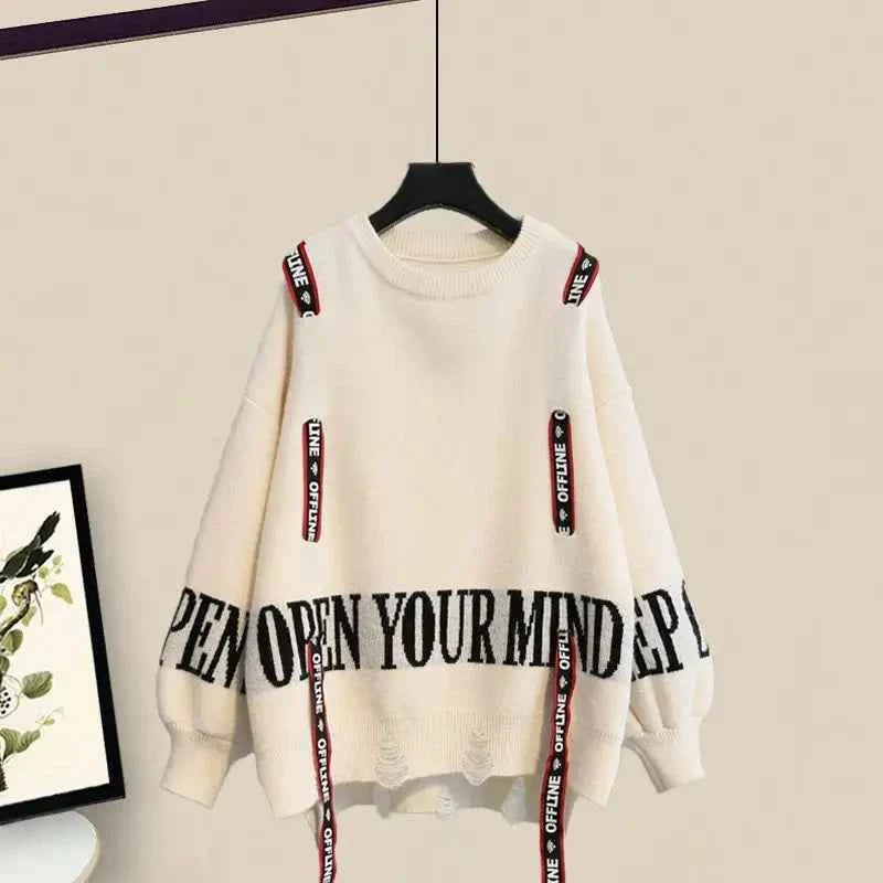 Winter Knit Sweater & Pants Two-Piece Set