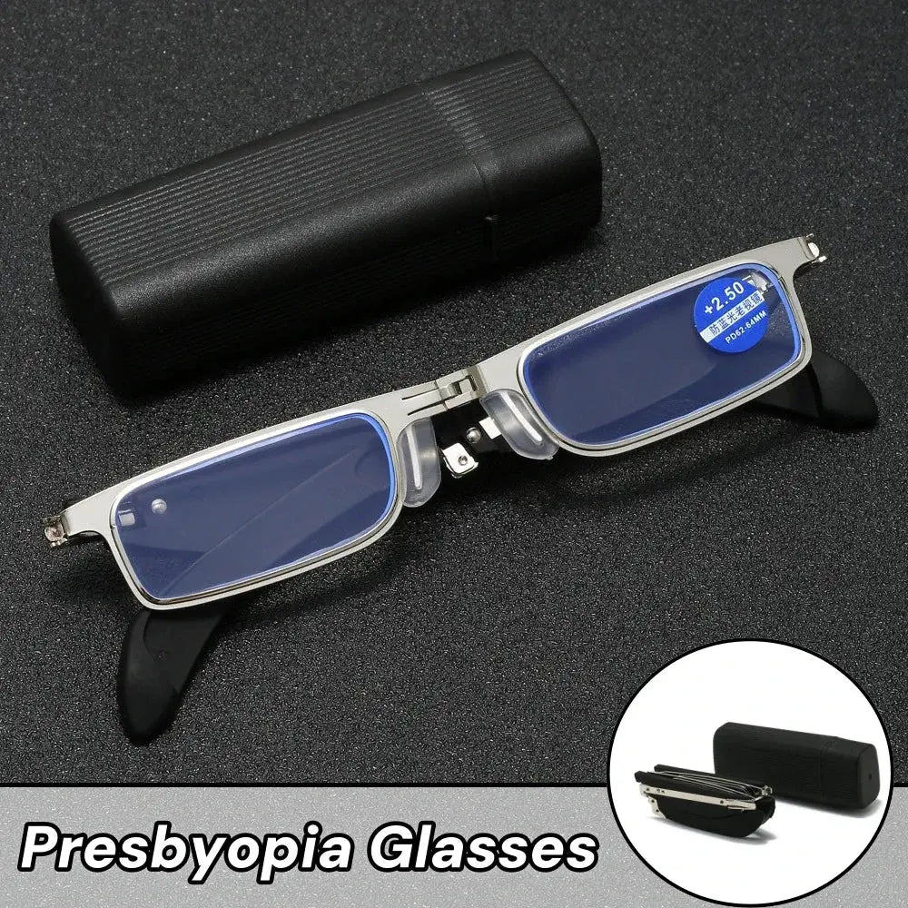 Foldable Anti-Blue Light Reading Glasses with Case