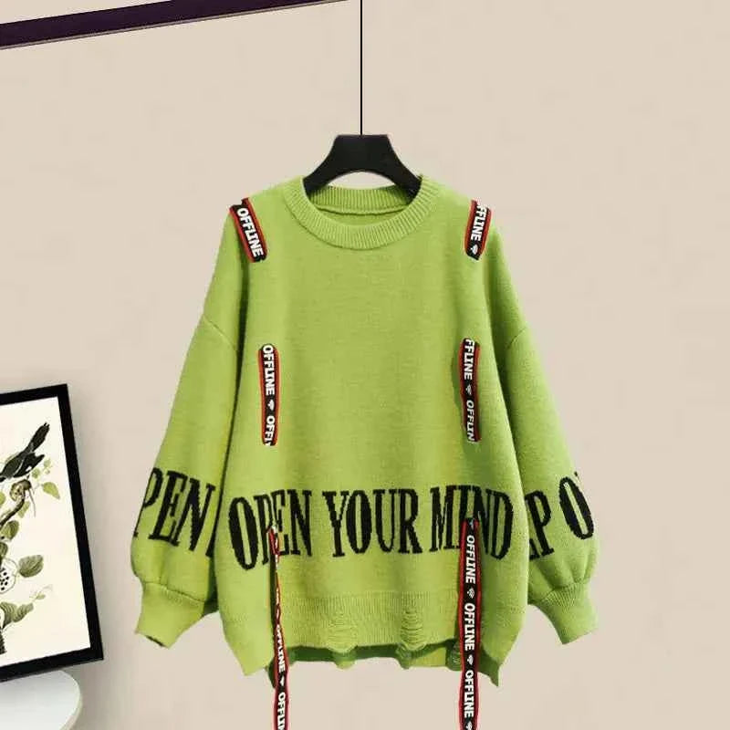 Winter Knit Sweater & Pants Two-Piece Set