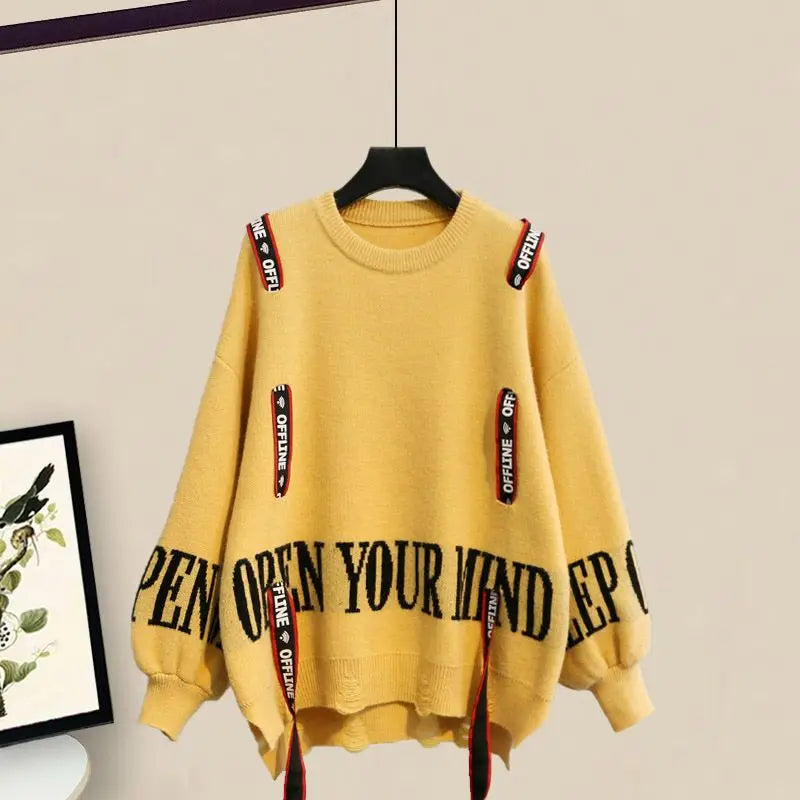 Winter Knit Sweater & Pants Two-Piece Set