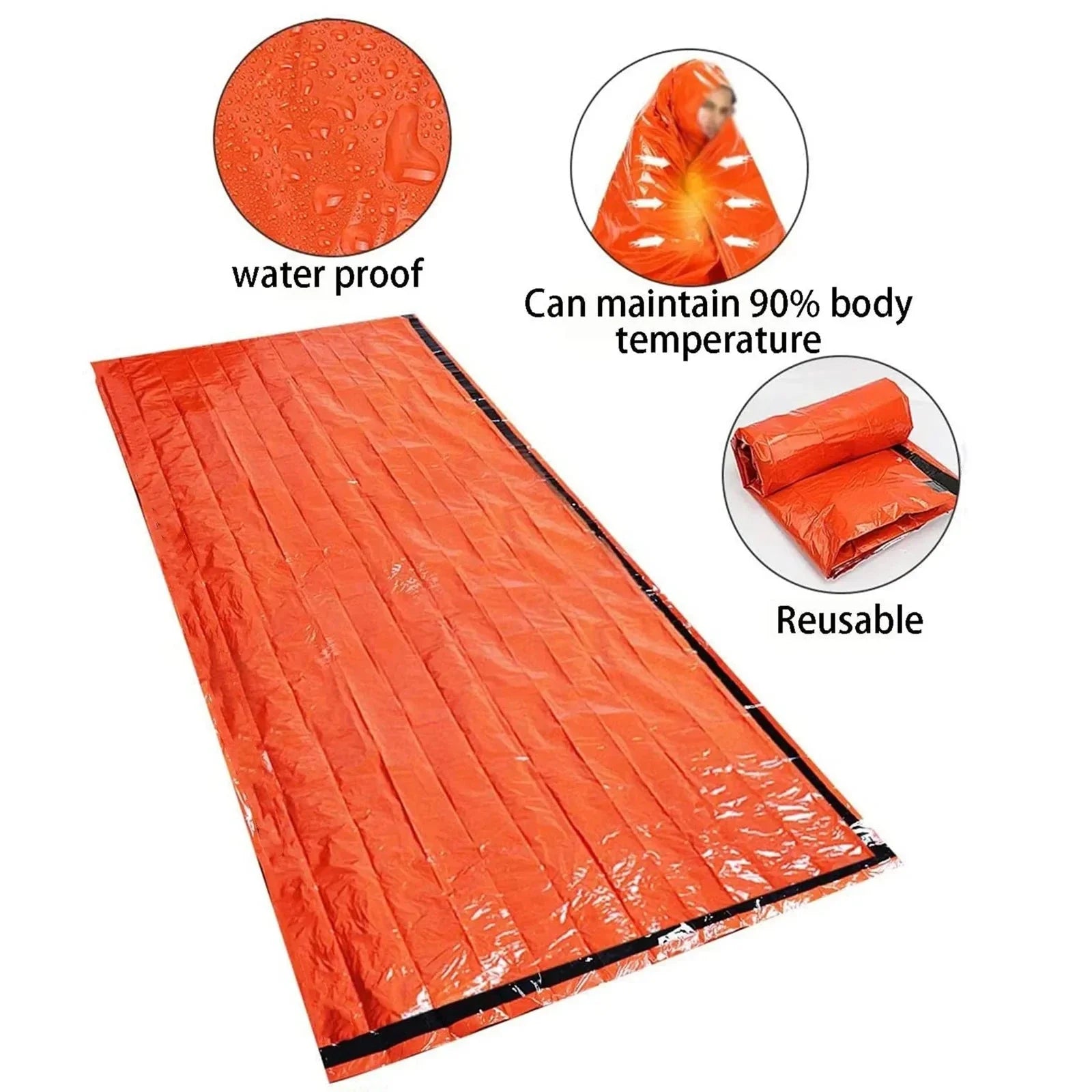 Emergency Survival Sleeping Bag – Waterproof Mylar Bivy Sack