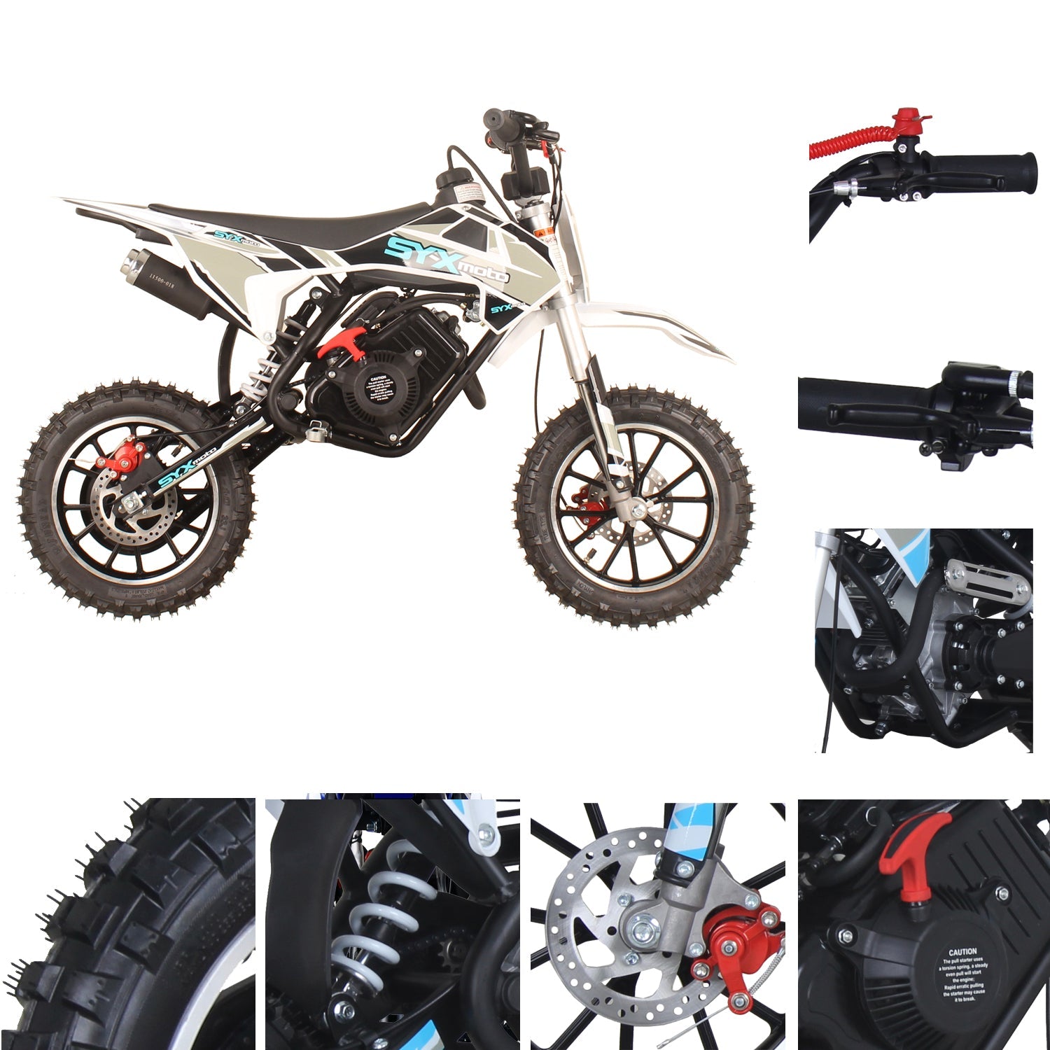 SYX MOTO VK 58cc 4-Stroke Off-Road Mini Ride-On for Kids – Pull Start, 2.0HP, Fully Automatic