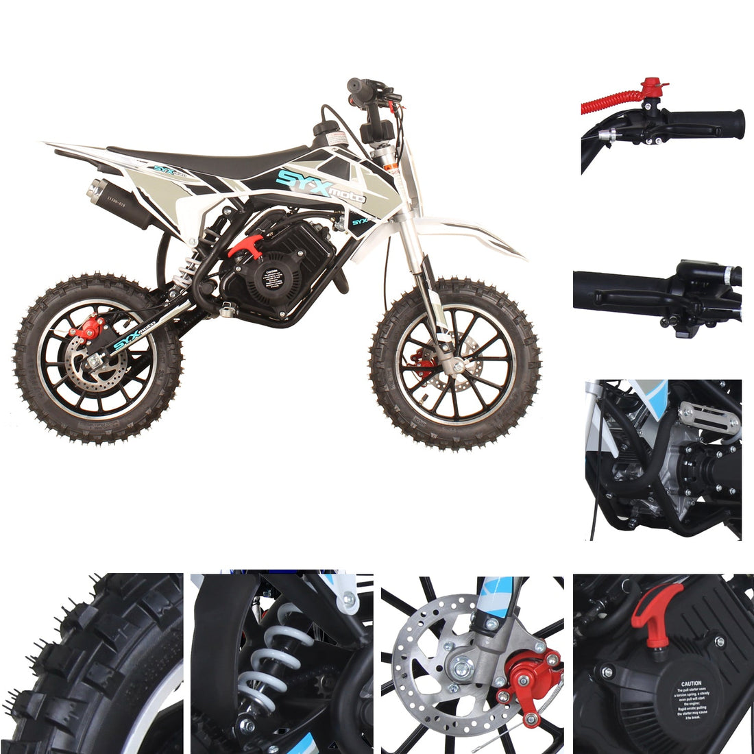 SYX MOTO VK 58cc 4-Stroke Off-Road Mini Ride-On for Kids – Pull Start, 2.0HP, Fully Automatic