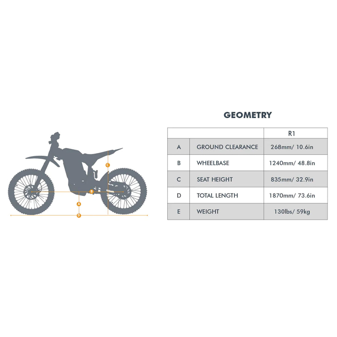 Eunorau R1 72V35AH 8000W All-Terrain Off-Road Electric Dirt Bike (SAK25097)