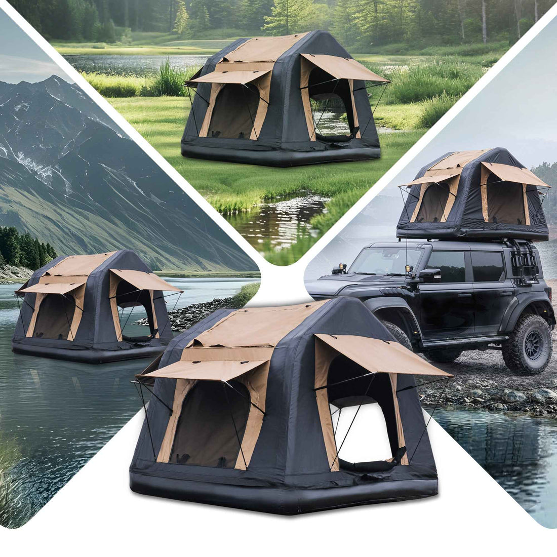 Amphibious Inflatable Car Roof Top Tent