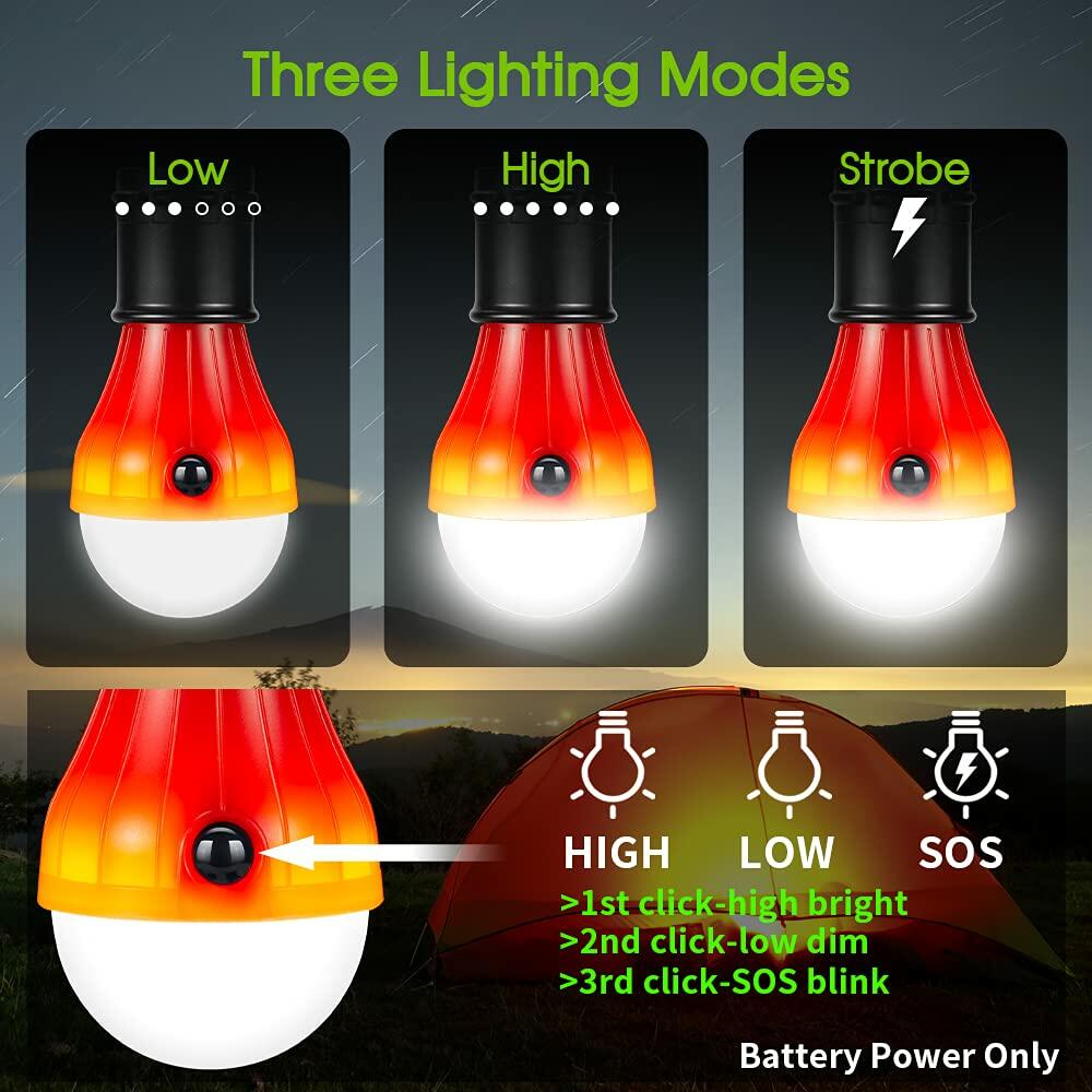 Portable LED Camping Lantern 4-Pack – Emergency Hiking Light