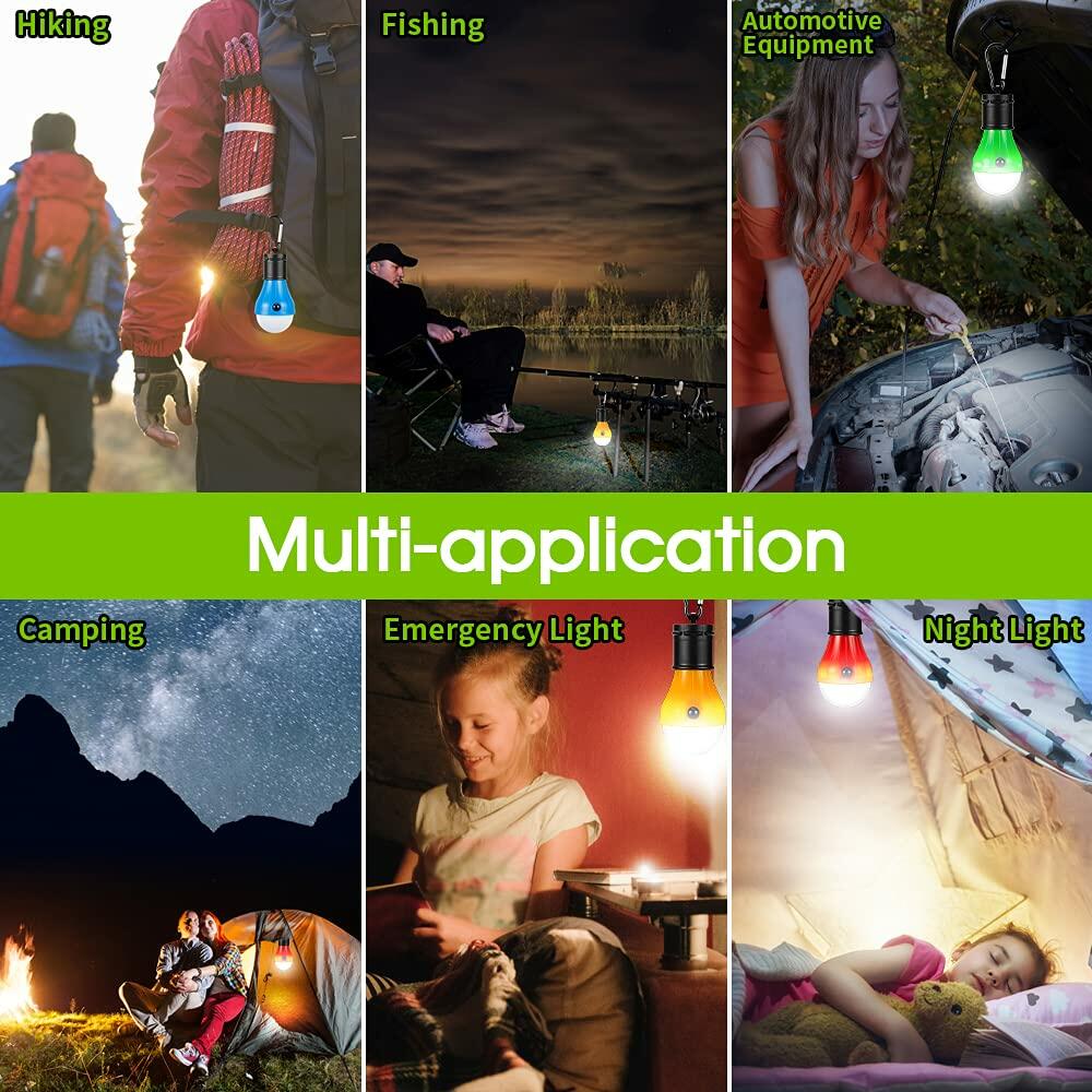 Portable LED Camping Lantern 4-Pack – Emergency Hiking Light
