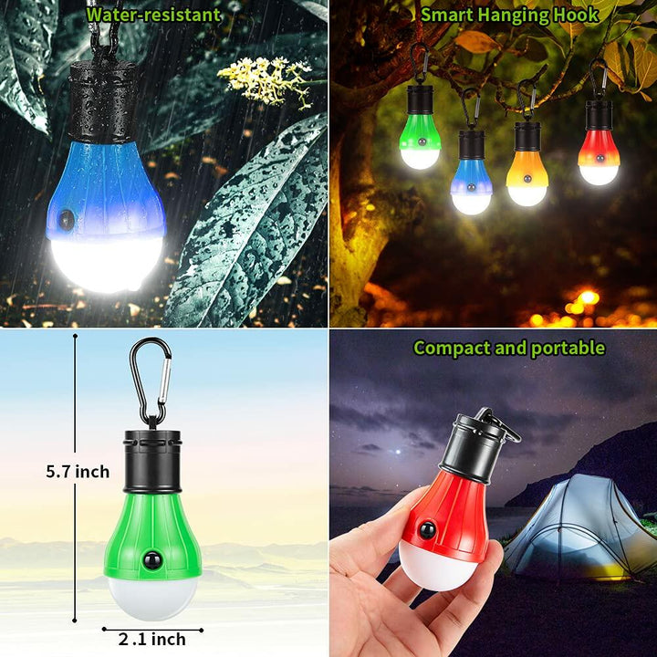 Portable LED Camping Lantern 4-Pack – Emergency Hiking Light