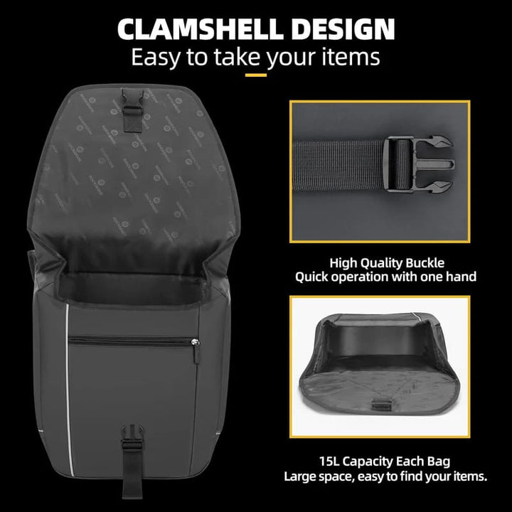Waterproof Bike Rear Rack Pannier Bag- 30L